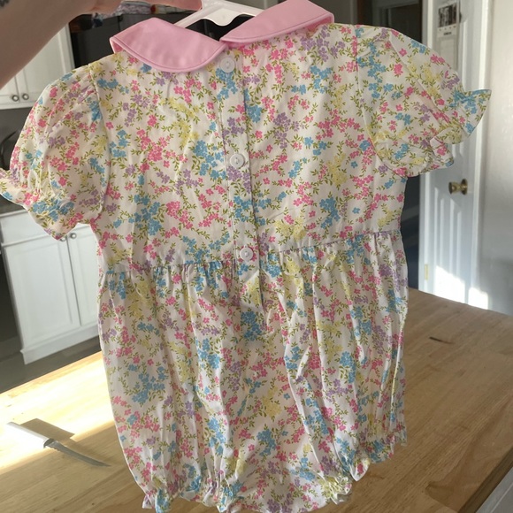 SMOCKED FLAMINGO NWT CROSS ONE PIECE - Picture 2 of 2